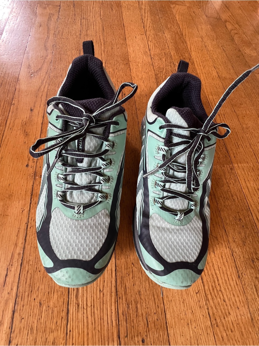 Merrell Women's Mint Green and Black Trail Sneakers